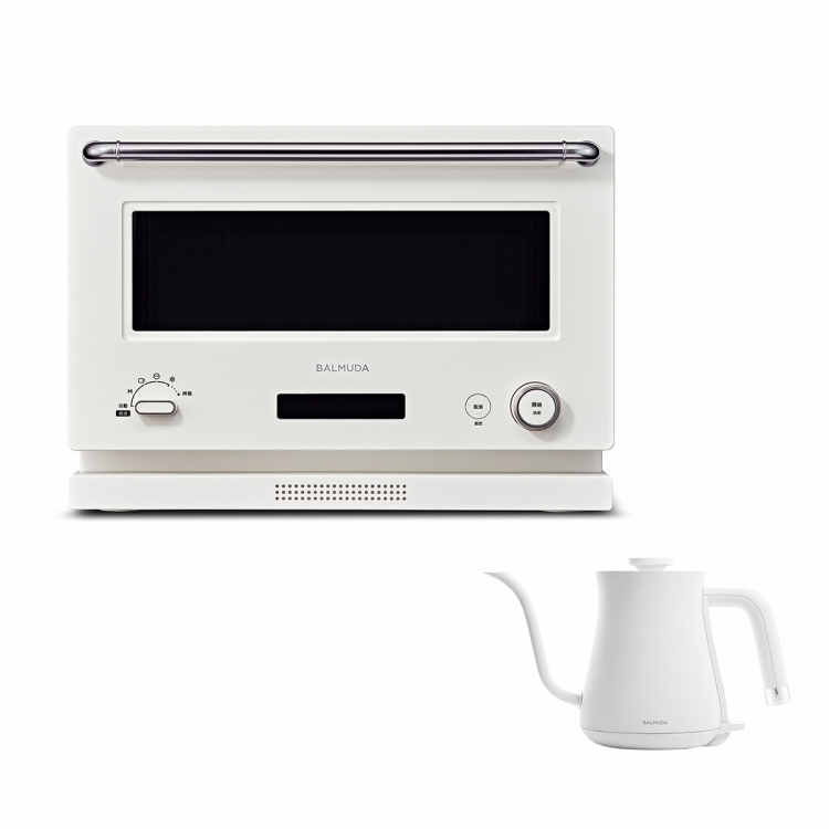 BALMUDA The Range 微波烤箱20公升 K09C+BTP-K02D 手沖快煮壺